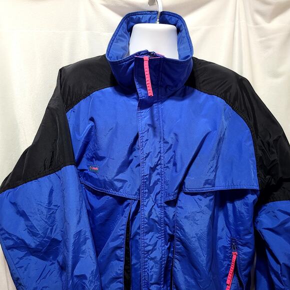 Columbia Vintage Jacket Mens Size XL Blue Black Pink Powder Keg 80's 90's - Picture 10 of 11